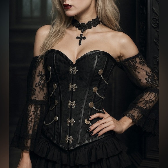 Gothic Longline Underbust Corset Women’s - Picture 1 of 13